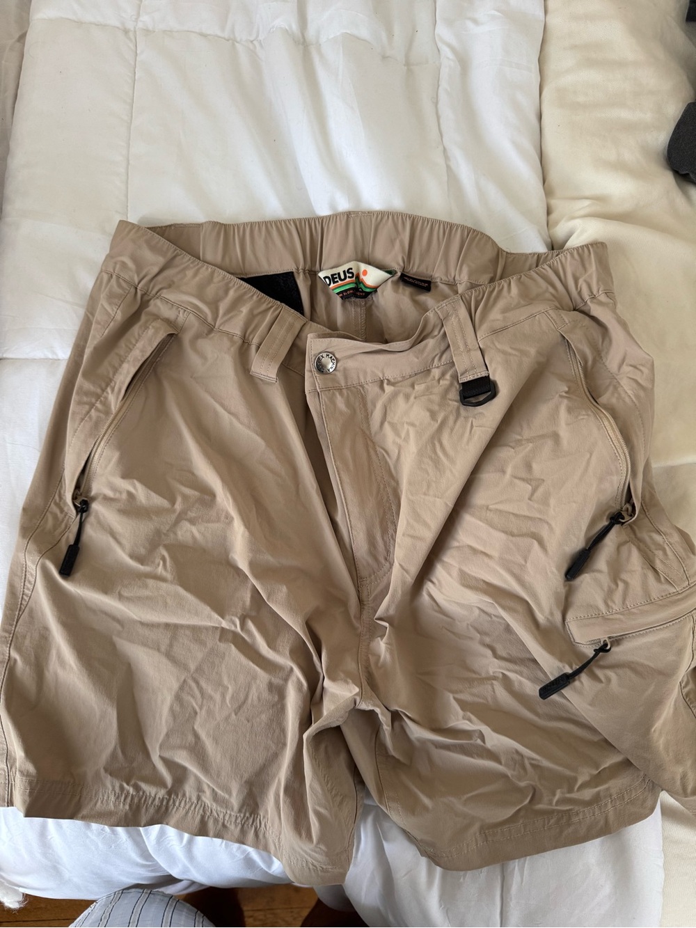 Tan Cargo Shorts - Men's Lightweight Utility Shorts